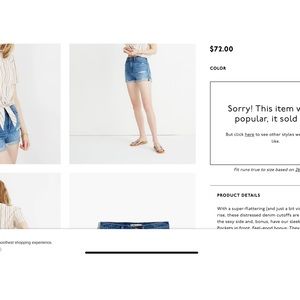 Madewell Highrise Denim Short in Jordie Wash